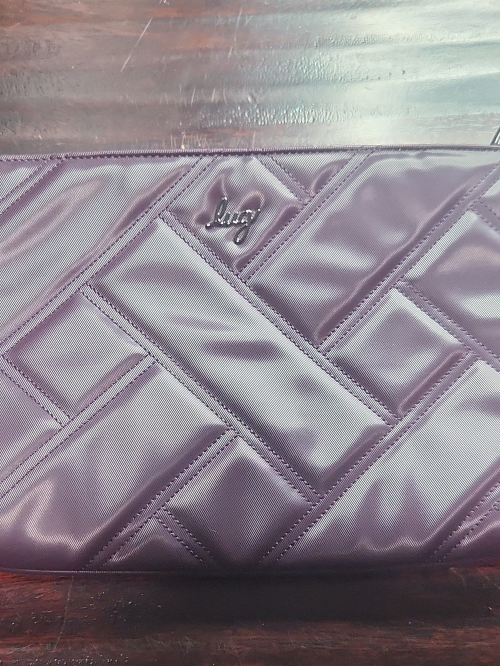 lug Quilted Shoulder Bag in Lavender Purple